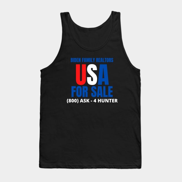 USA for Sale - Call Hunter Biden Tank Top by Hello Sunshine